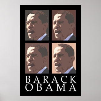 Barack Obama Poster Quatre Portraits