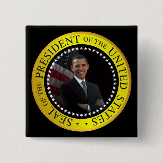 Barack Obama - Presidential Seal 2 Inch Square Button