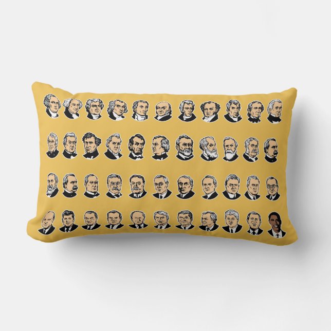 Barack Obama - Presidents Of The United States Lumbar Pillow (Front)