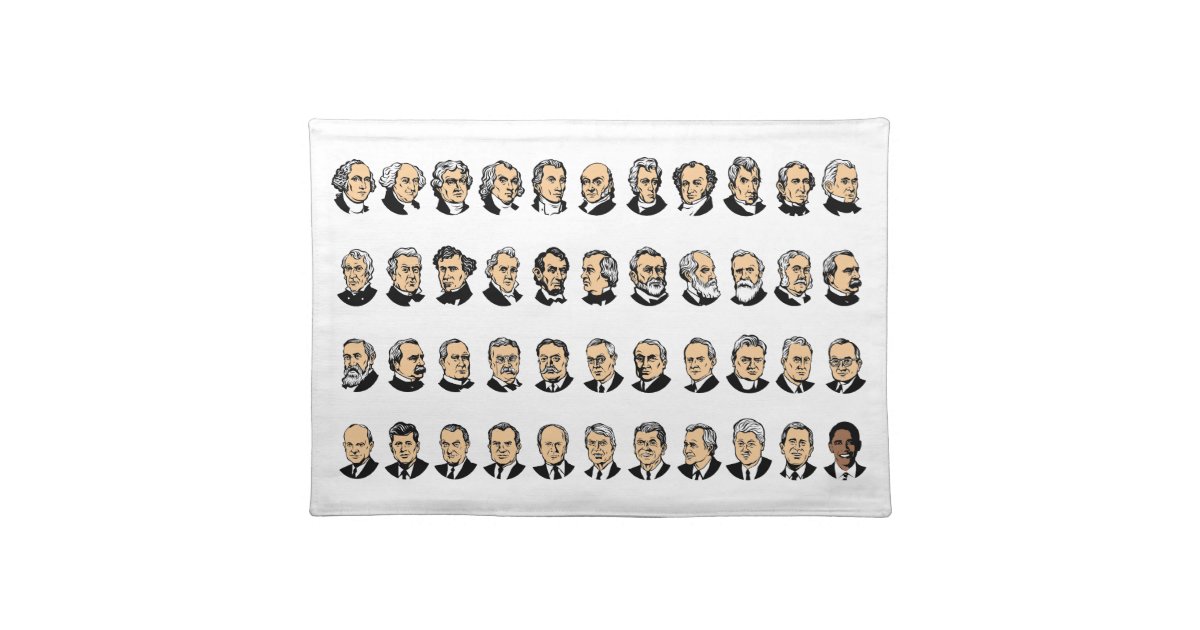 Barack Obama Presidents Of The United States Placemat Zazzle