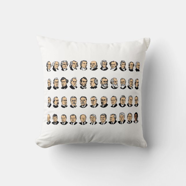 Barack Obama - Presidents Of The United States Throw Pillow (Front)