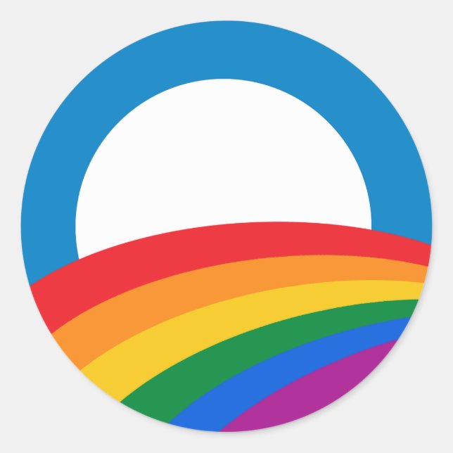 Barack Obama Pride Button - Classic Round Sticker (Front)