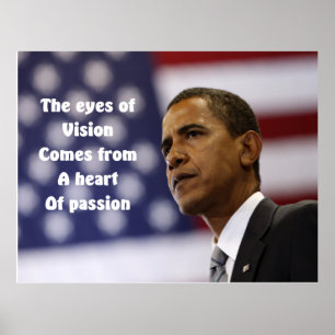 Barack Obama regarde les affiches de la passion