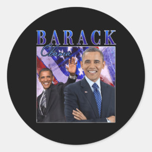 Barack Obama Retro Vintage Style Classic Round Sticker