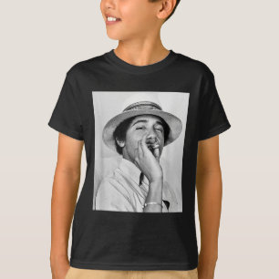 Barack Obama Retro Vintage Young Obama Smoking In T-Shirt
