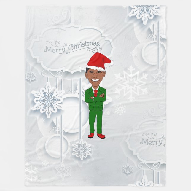 barack obama santa blanket (Front)