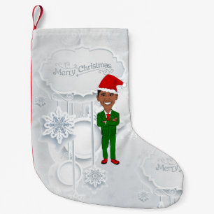 barack obama santa christmas stocking