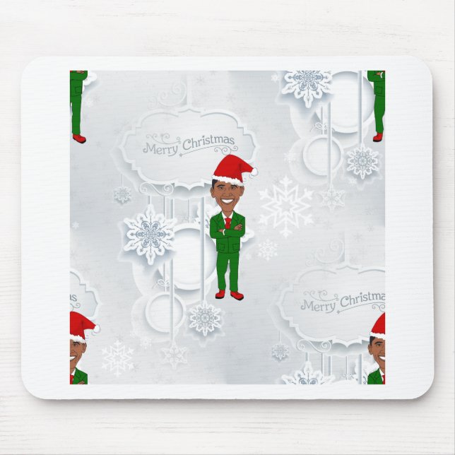 barack obama santa mouse pad (Front)