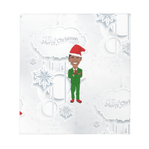 barack obama santa notepad