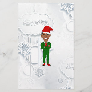 barack obama santa stationery