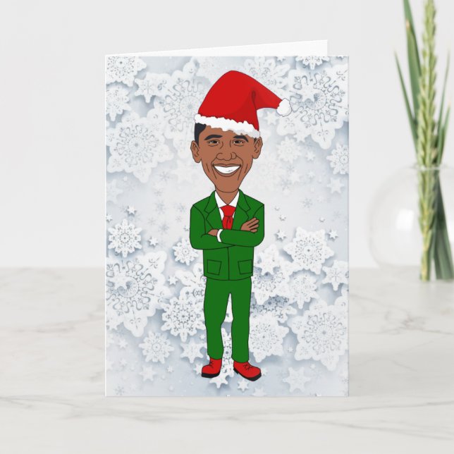barack obama santas holiday card (Front)