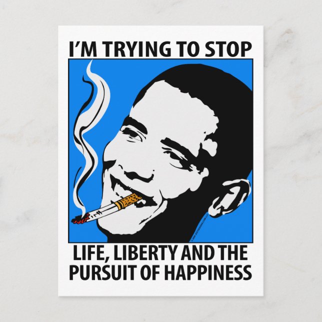 Barack Obama Satire / Parody Postcard (Front)
