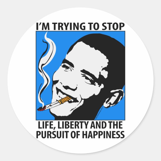 Barack Obama Satire / Parody Sticker (Front)