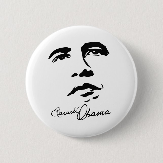Barack Obama Signature 2 Inch Round Button (Front)