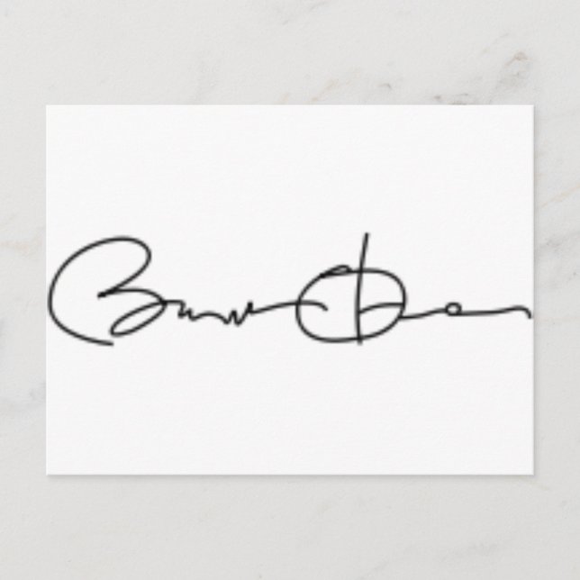 Barack Obama Signature Postcard (Front)