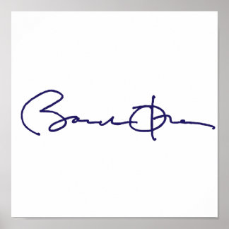 Barack Obama Signature Poster