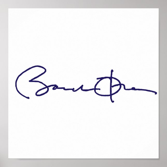 Barack Obama Signature Poster (Front)