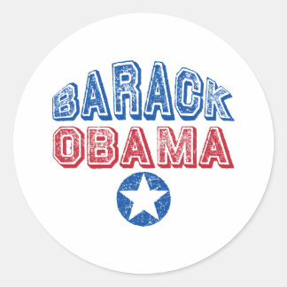 Barack Obama Star Classic Round Sticker