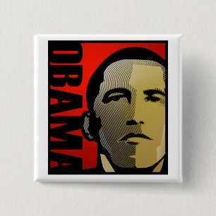 Barack Obama Super Hero 2 Inch Square Button