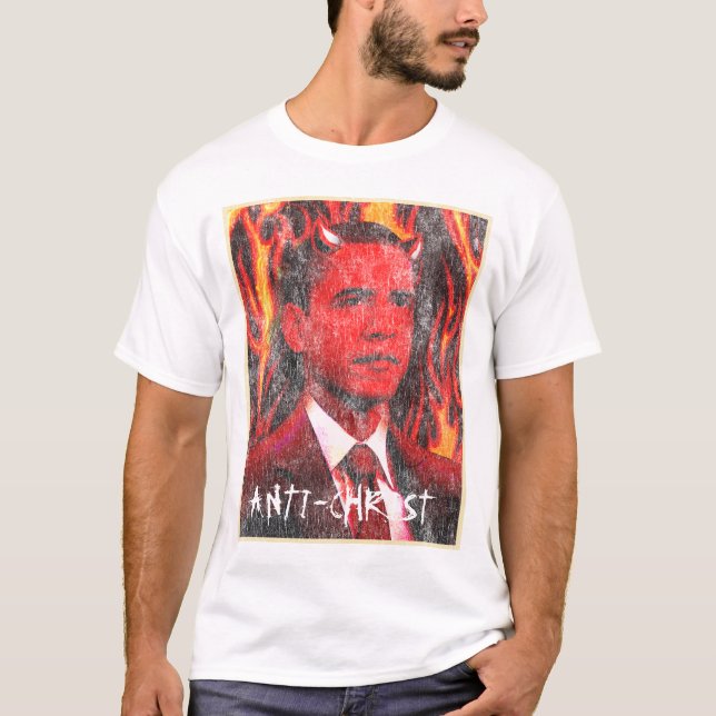 Barack Obama The Anti-Christ T-Shirt (Front)
