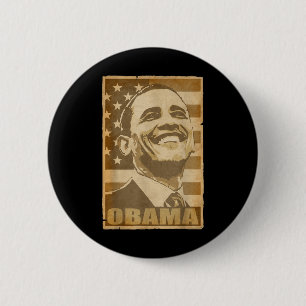 Barack Obama Torn Poster  2 Inch Round Button