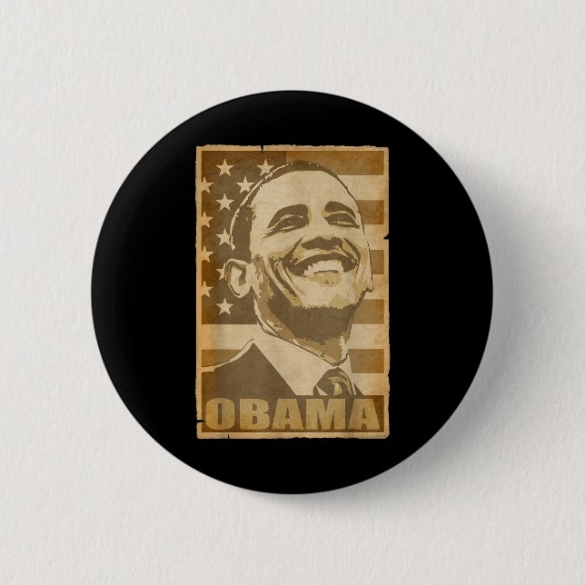 Barack Obama Torn Poster  2 Inch Round Button (Front)