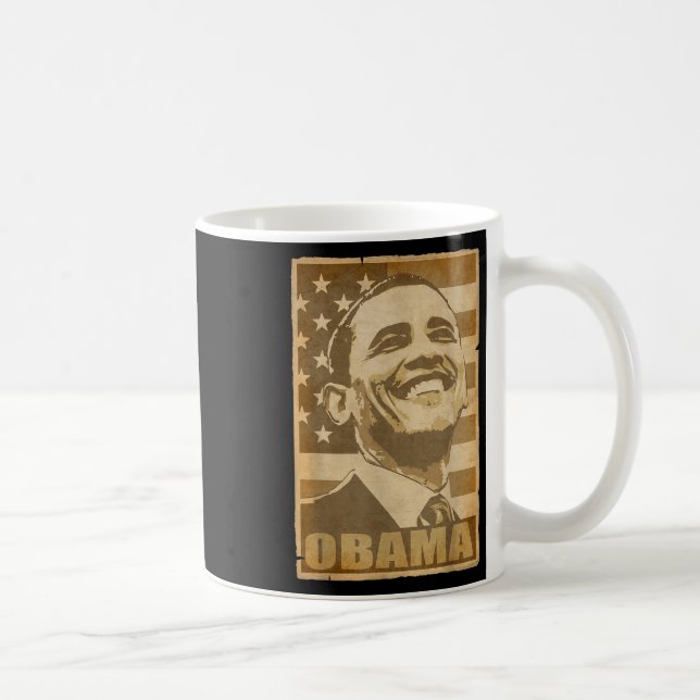 Barack Obama Torn Poster  Coffee Mug (Right)