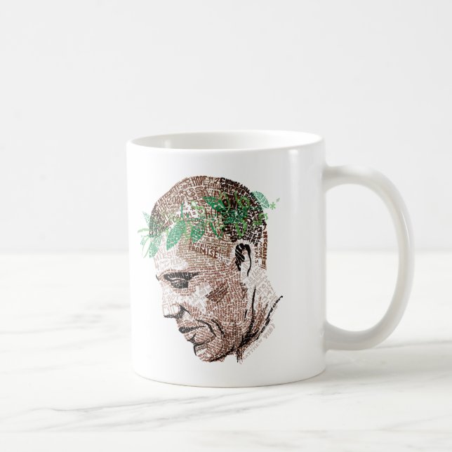 Barack Obama Typographic Coffee Mug (Right)