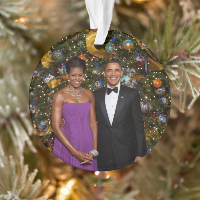 Barack Obama US President White House Christmas Ornament (Tree)