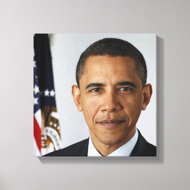 Barack Obama US President White House Portrait  Canvas Print (Front)