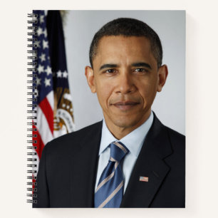 Barack Obama US President White House Portrait Notebook