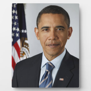 Barack Obama US President White House Portrait Plaque