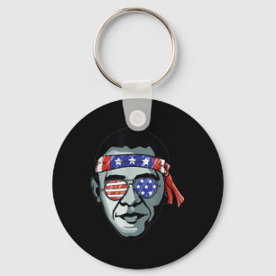 Barack Obama Usa Gles Bandana Patriotic Proud Demo Keychain