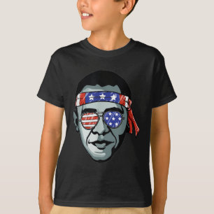 Barack Obama Usa Gles Bandana Patriotic Proud Demo T-Shirt