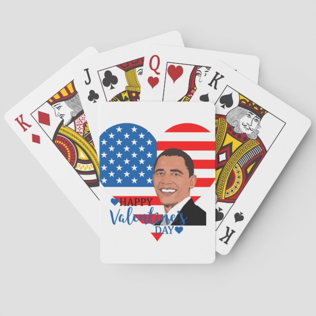 barack obama valentine playing cards (Back)