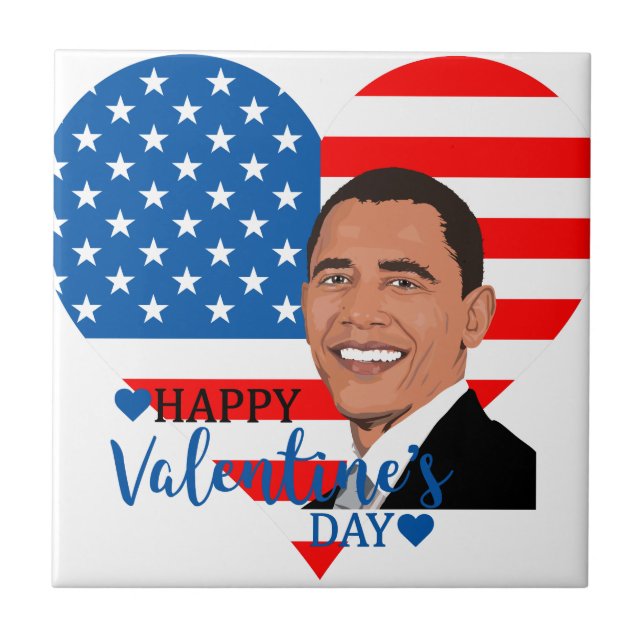 barack obama valentine tile (Front)
