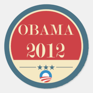 Barack Obama Vote 2012 Classic Round Sticker