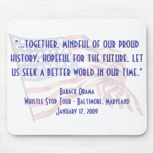 Barack Obama "Whistle Stop" Speech Mouse Pad