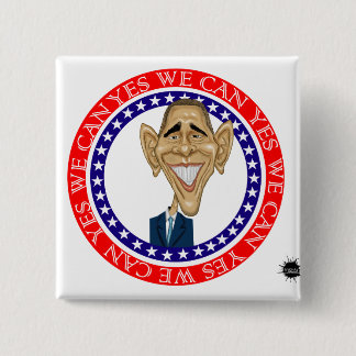 Barack Obama Yes We Can 2 Inch Square Button