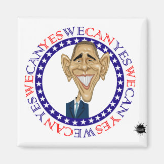 Barack Obama Yes We Can - Red and Blue Magnet
