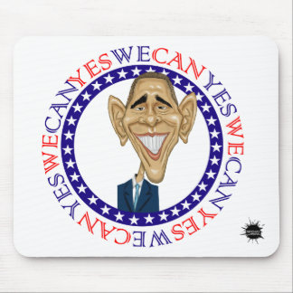 Barack Obama Yes We Can - Red and Blue Mouse Pad