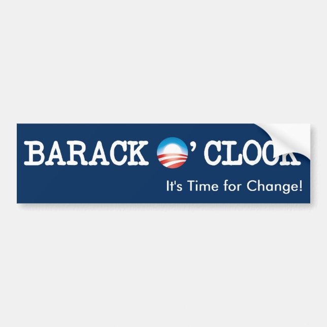 Barack O'Clock Bumper Sticker (Front)