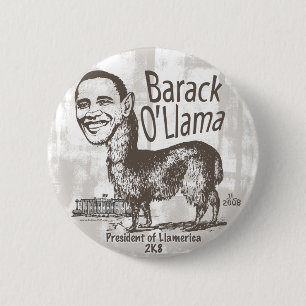 Barack O'Llama 2008 2 Inch Round Button