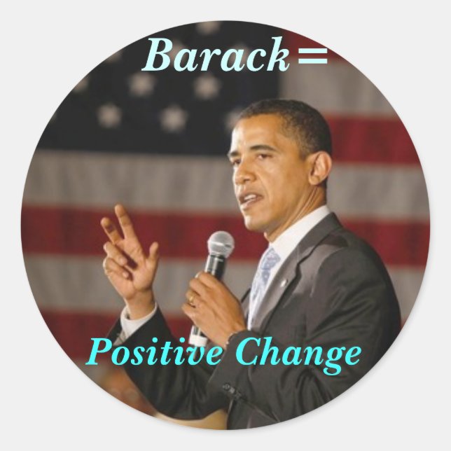 Barack = Positive Change sticker (Front)