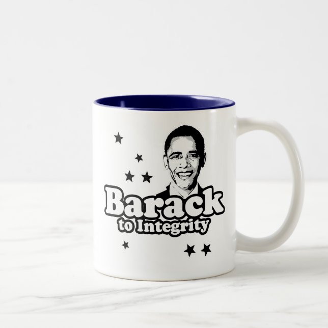 Barack to integrity T-shirt Two-Tone Coffee Mug (Right)