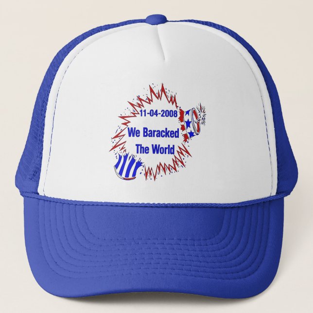 Baracked The World Trucker Hat (Front)