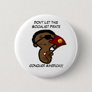 barackobamasocialistpoliticalpirate, BarackObam... 2 Inch Round Button