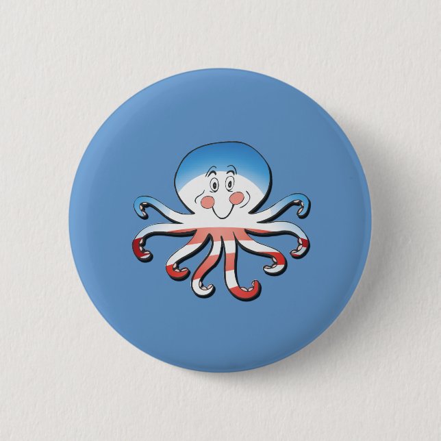 BARACKTOPUS 2 INCH ROUND BUTTON (Front)