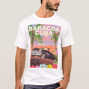 Baracoa Cuba auto travel poster T-Shirt