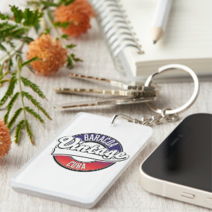 Baracoa cuba vintage logo keychain